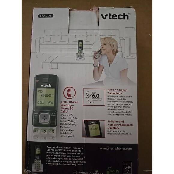 Y2K Retro VTech 6.0 Digital Technology One Handset Cordless Phone, For Parts - Picture 2 of 6